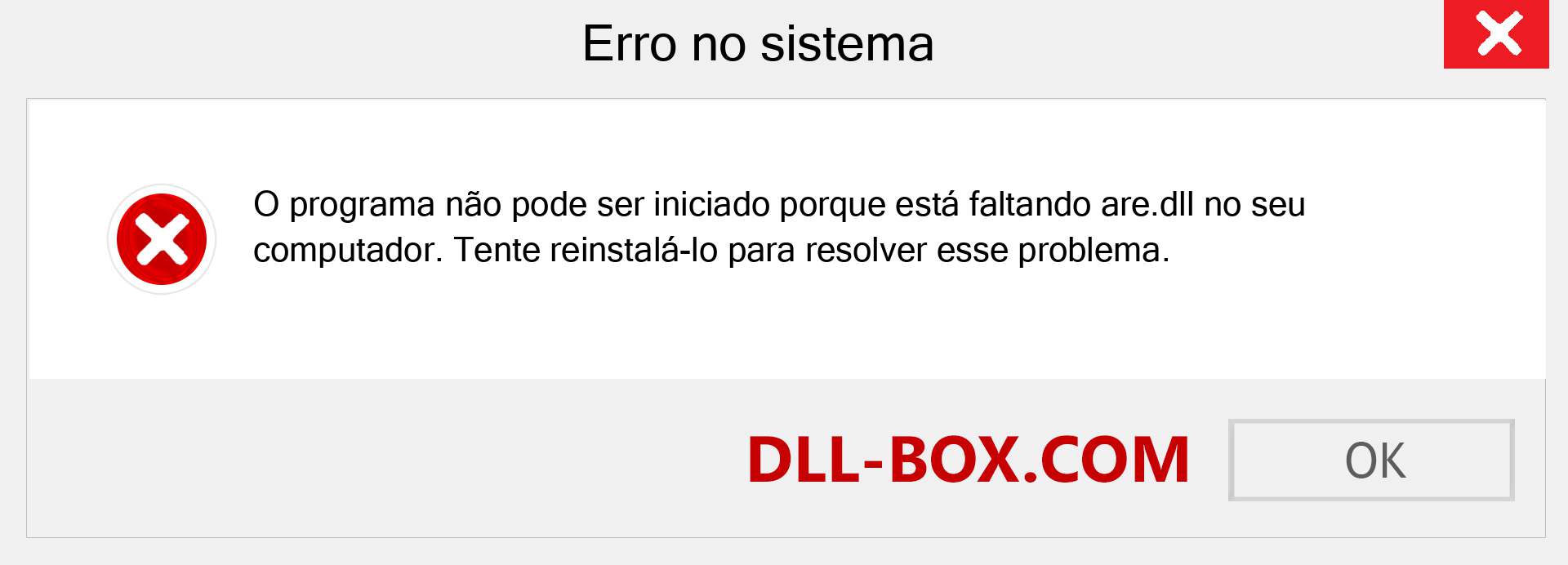 Arquivo are.dll ausente ?. Download para Windows 7, 8, 10 - Correção de erro ausente are dll no Windows, fotos, imagens